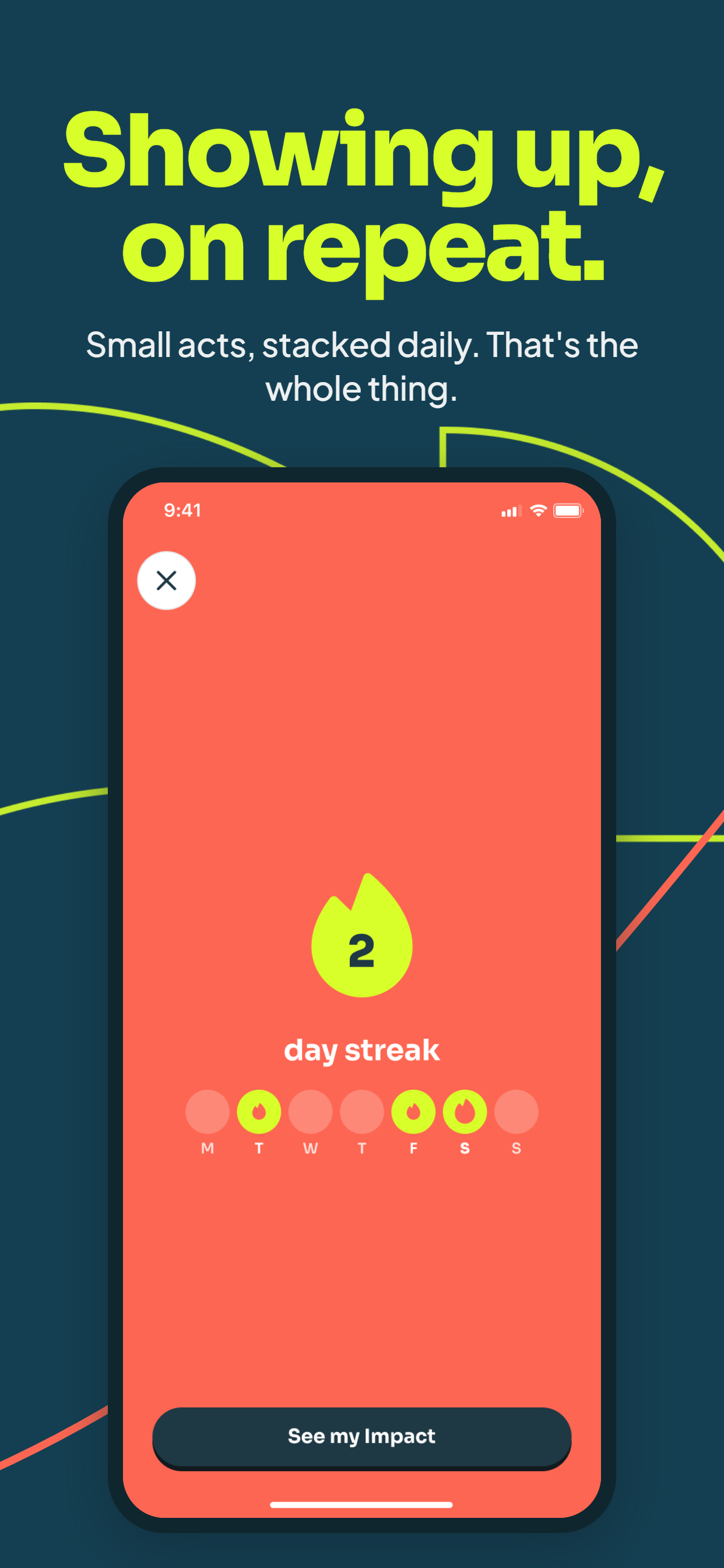 Ritmo — daily giving, one tap gallery image