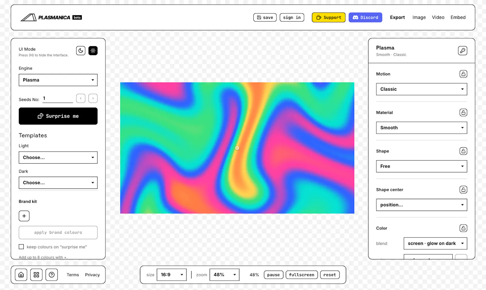 Plasmanica: Gradient Engine for Designer screenshot 3