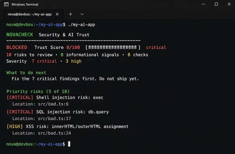 NovaCheck  screenshot 3