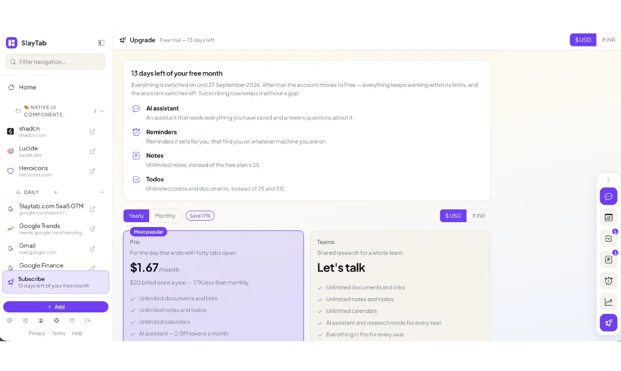 SlayTab - one tab instead of twenty gallery image