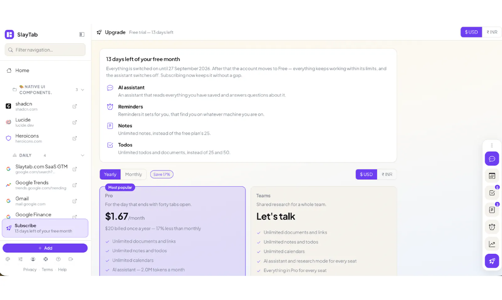 SlayTab - one tab instead of twenty screenshot 3