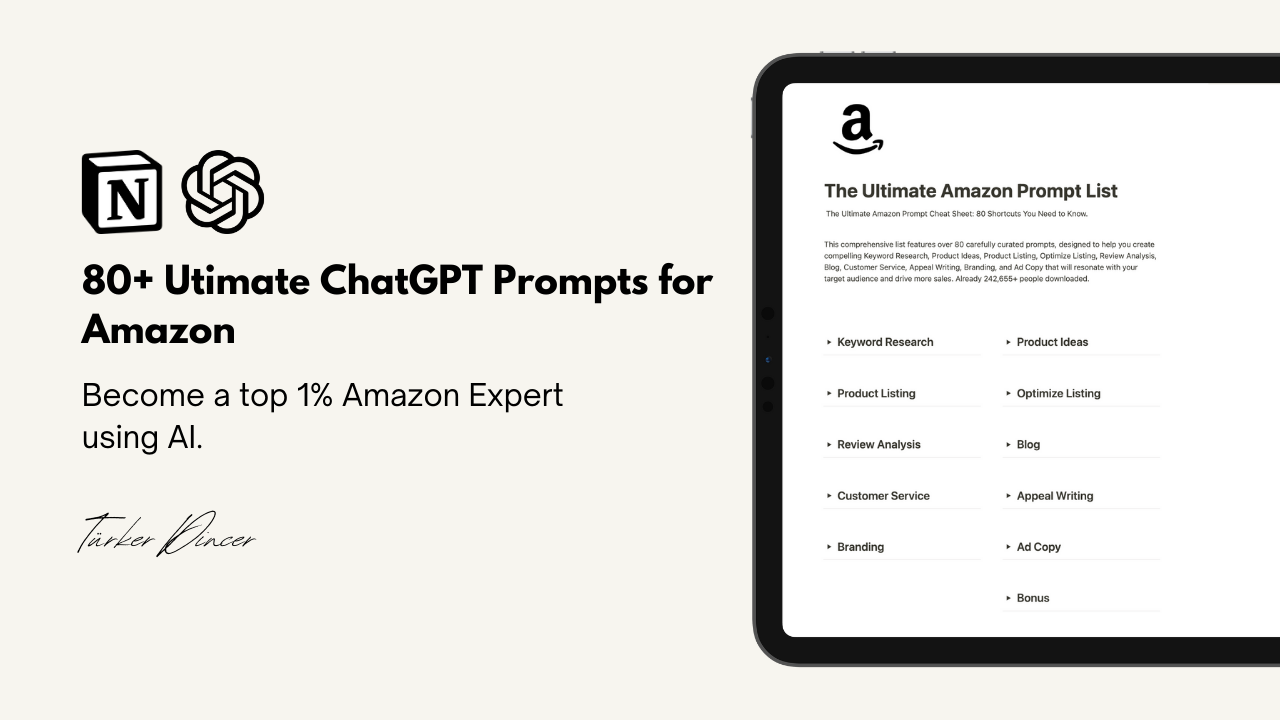 80 Ultimate ChatGPT indicadores para Amazon - Construí 80 indicaciones para aprender a aumentar las ventas en Amazon. media 1