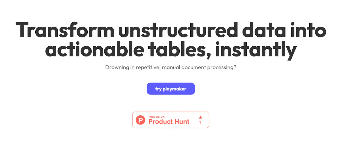 Tables by Playmaker
