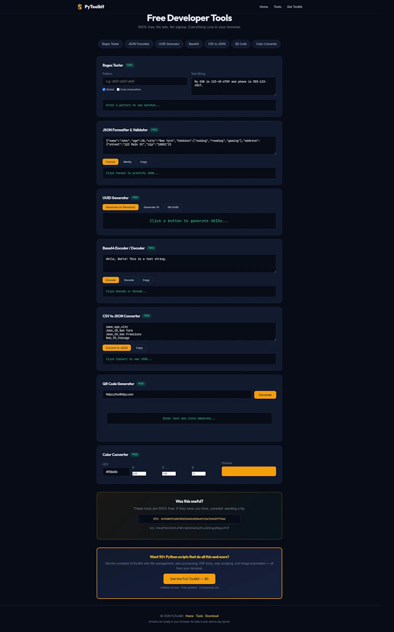 Python utility scripts for developers screenshot 4