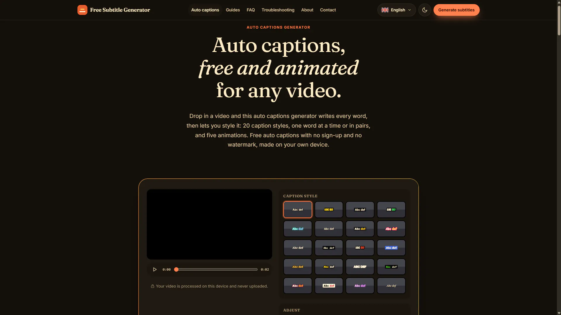 Free Subtitle Generator gallery image