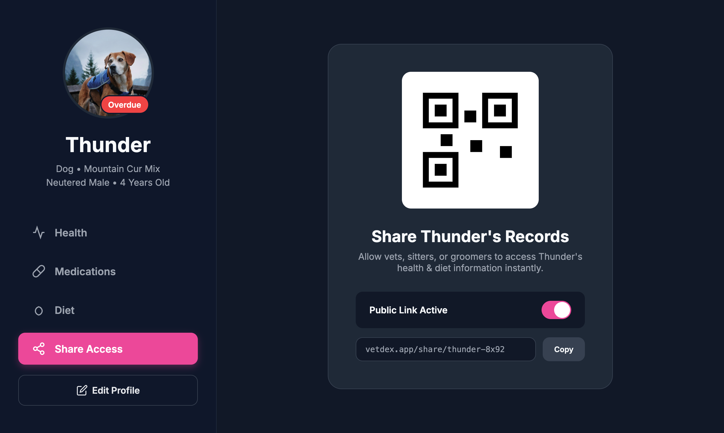 VetDex Vet Records Tracker - Screenshot 5 showing product features and functionality