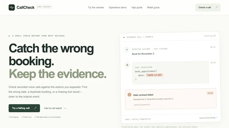 CallCheck screenshot 1