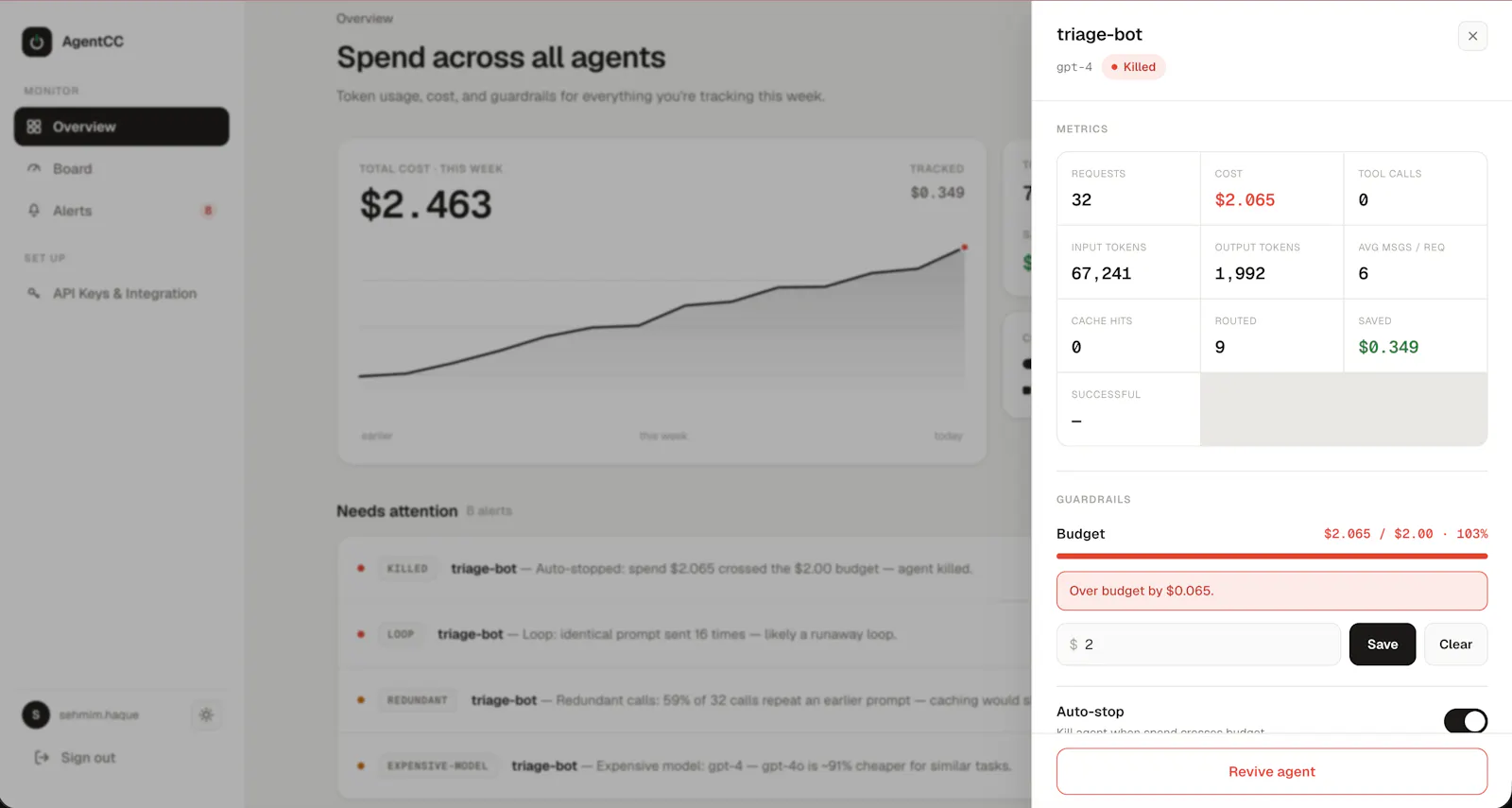 Agent Cost Controller screenshot 4