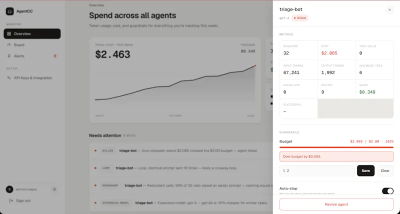 Agent Cost Controller screenshot 4
