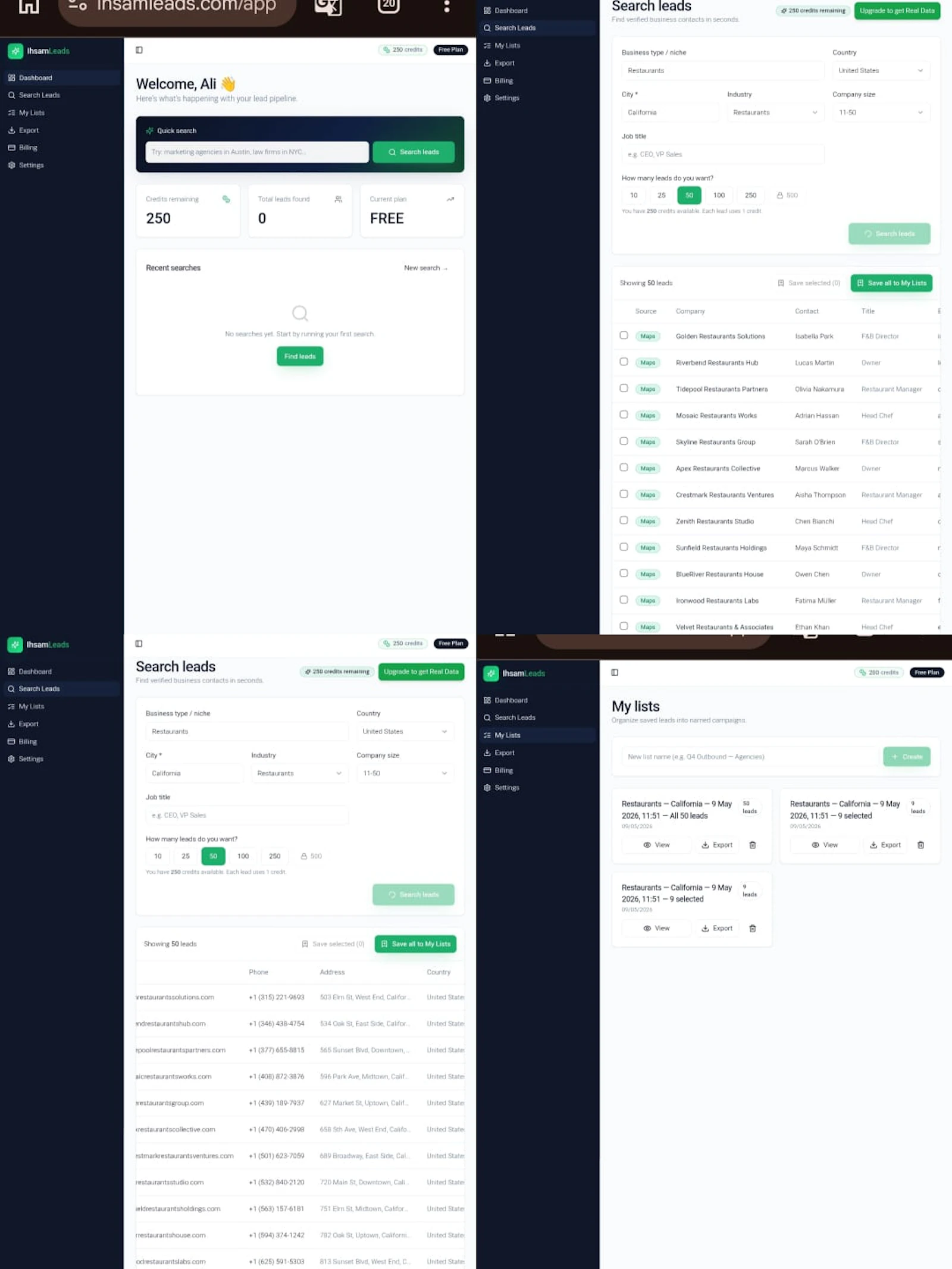 IhsamLeads  Find Every Lead In One Place screenshot 2