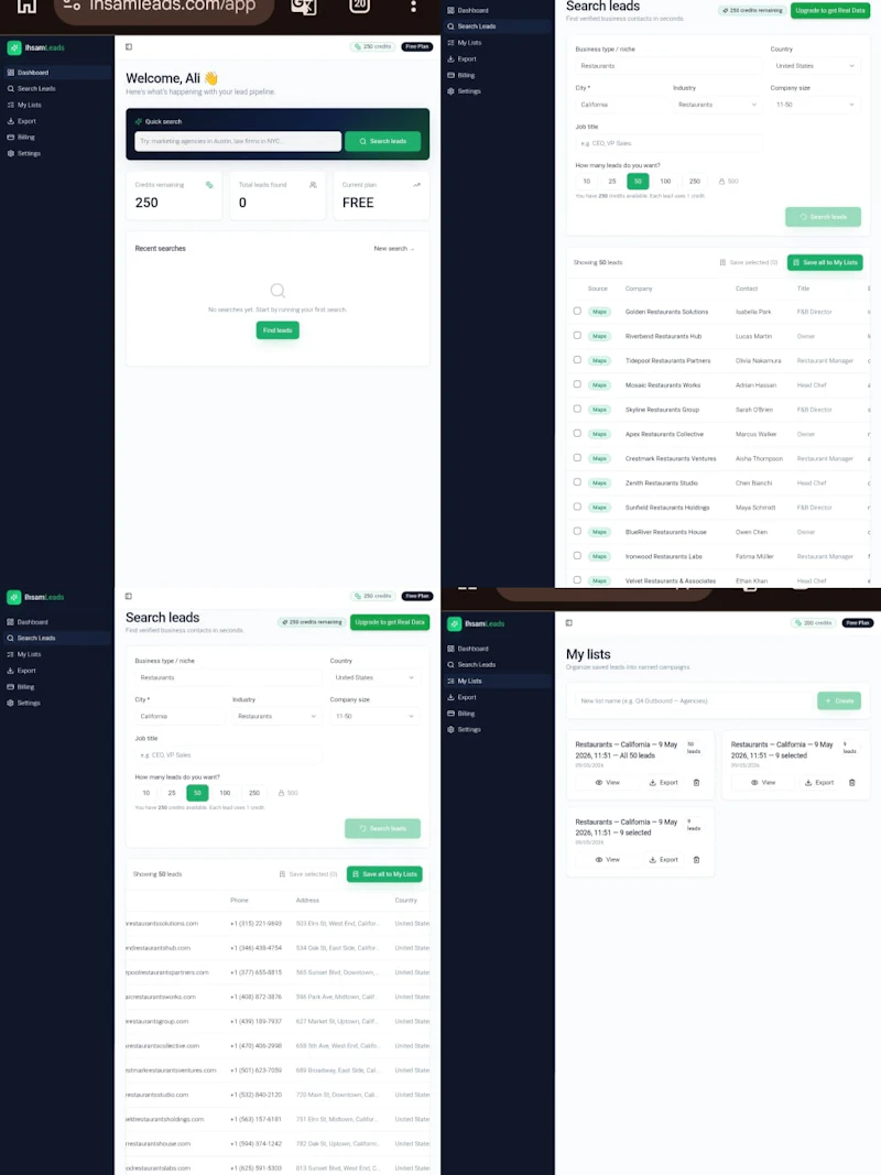 IhsamLeads  Find Every Lead In One Place screenshot 2