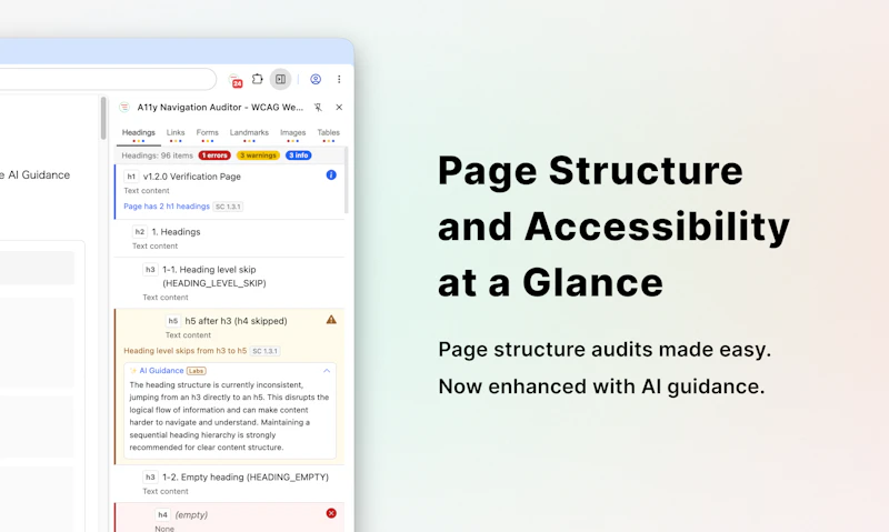 A11y Navigation Auditor screenshot 1