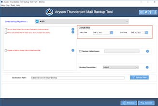 Aryson Thunderbird Backup Tool gallery image