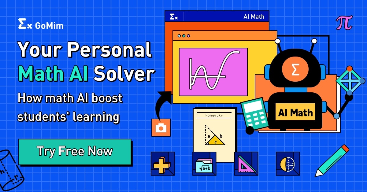 Mídia 1 de Solucionador de matemática GoMim AI - Math AI Solver com ajuda passo a passo, em qualquer lugar, a qualquer hora.
