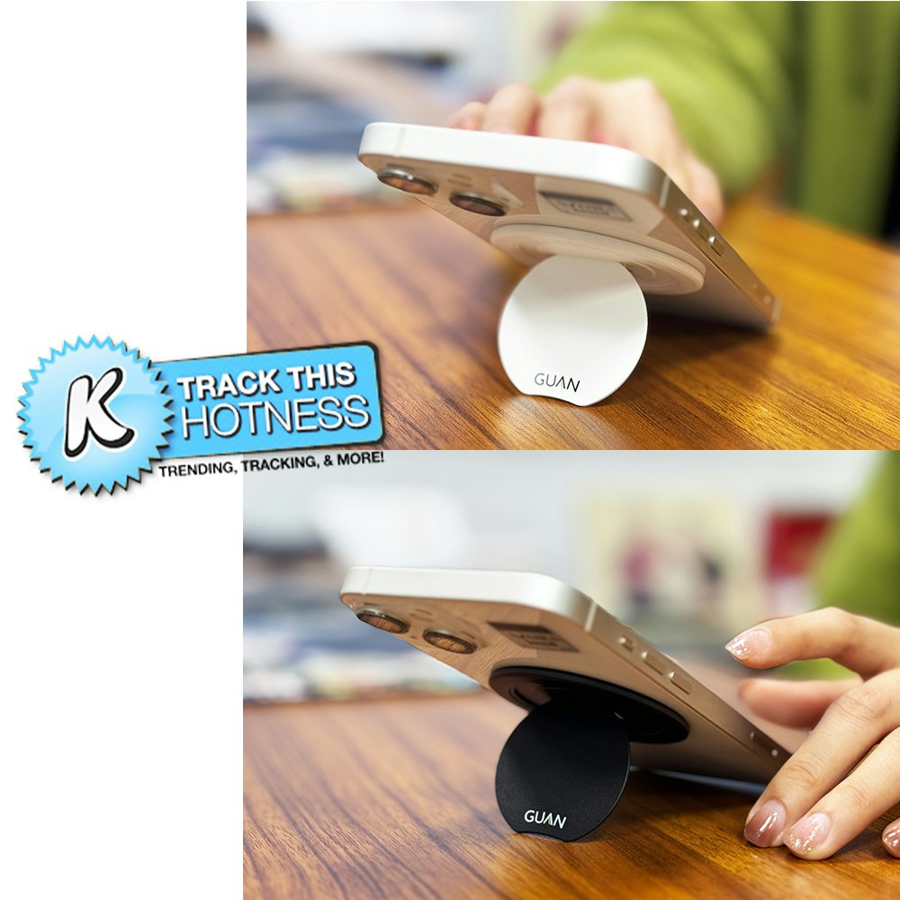 Guan mag o snap grip & sta per telefoni - Ultra sottile |Rotazione a 360 ° | Stand |Accusa comoda |magnetico media 2