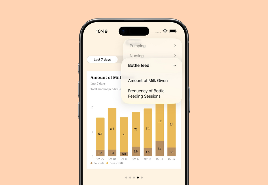 Diario del latte: alimentazione del bambino - App APP AMPION per il viaggio di alimentazione per bambini per nuovi genitori media 4