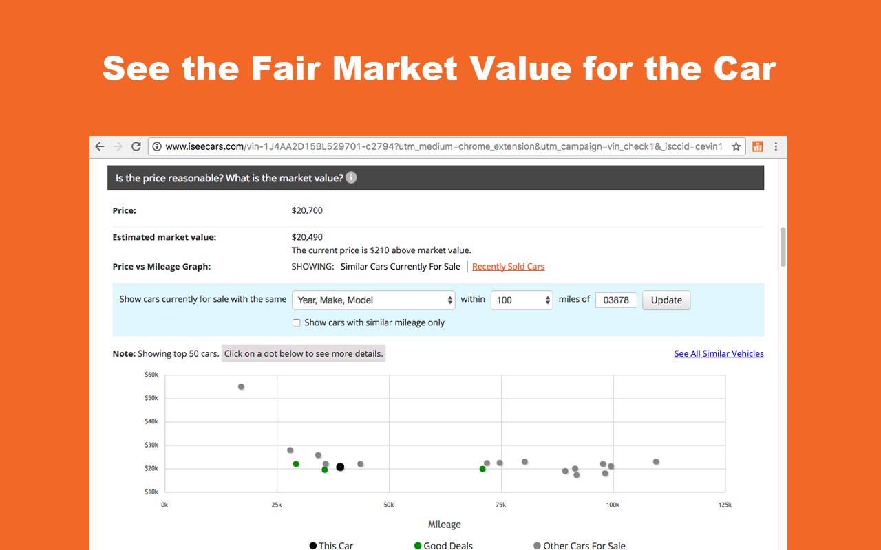Free Vehicle Report for Any Car - Chrome Extension gallery image