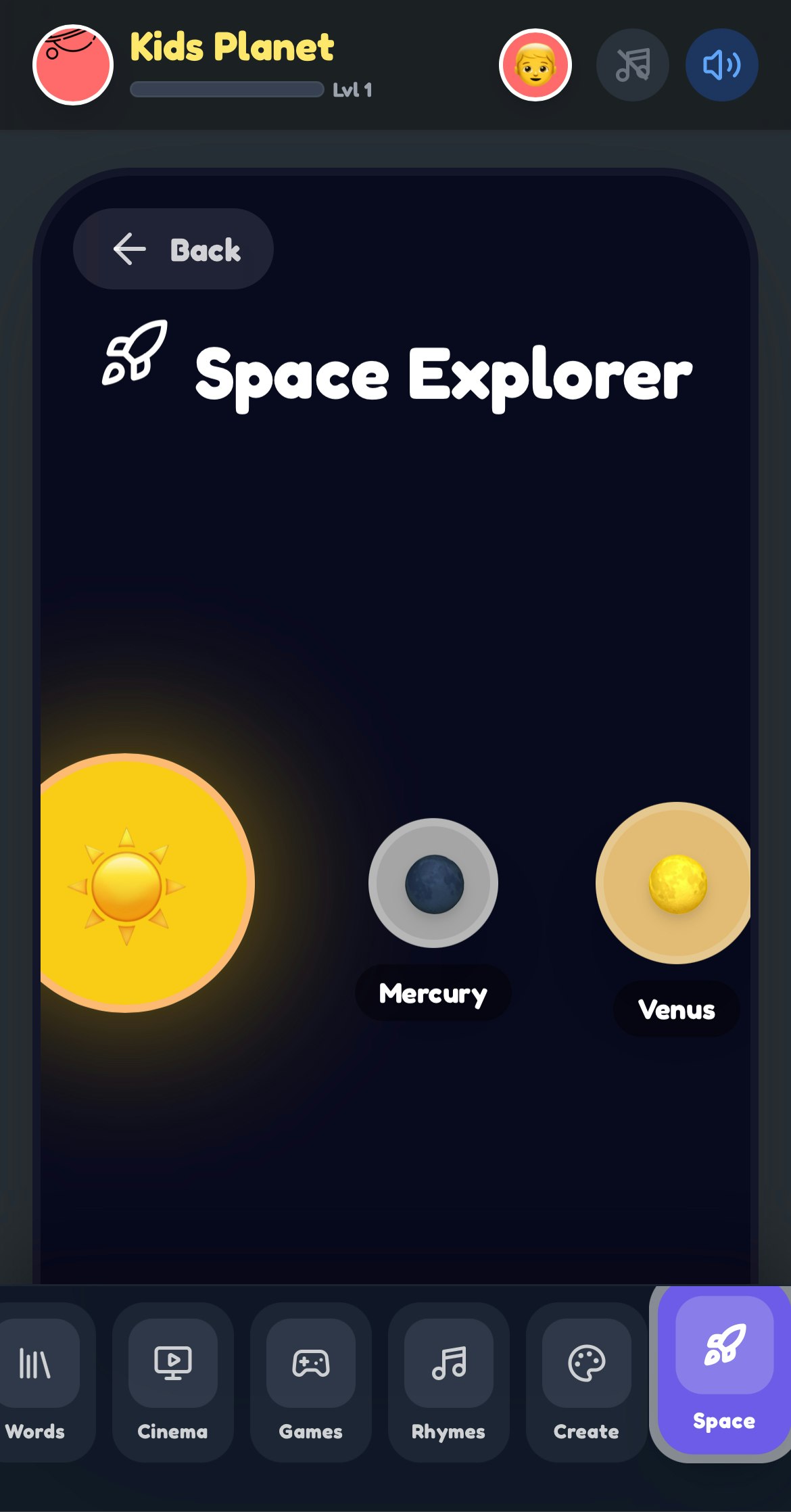 Kids Planet - Screenshot 2 showing product features and functionality