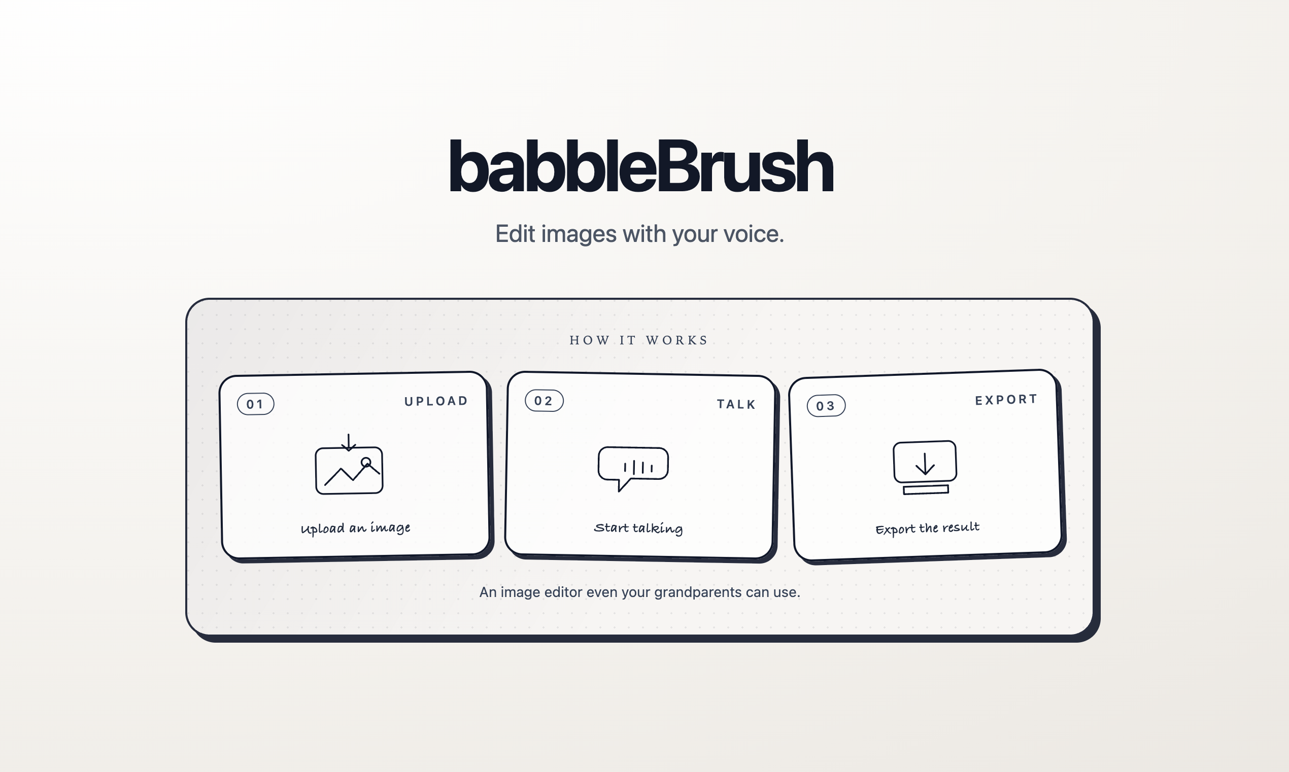 babbleBrush - Main product screenshot demonstrating key features and user interface