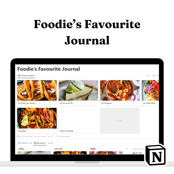 Foodie's Best Journal - Notion Template