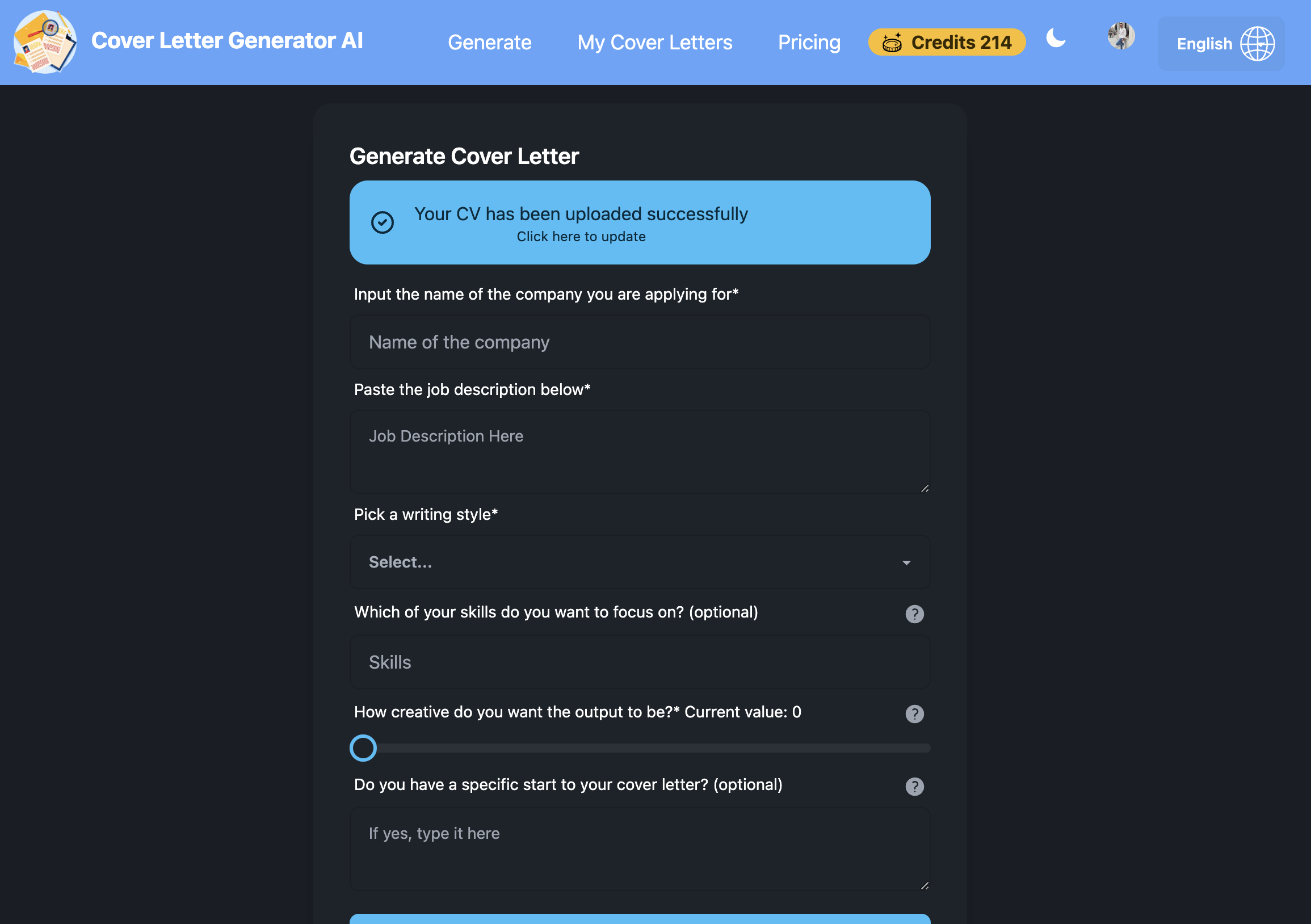 Cover Letter Generator gallery image