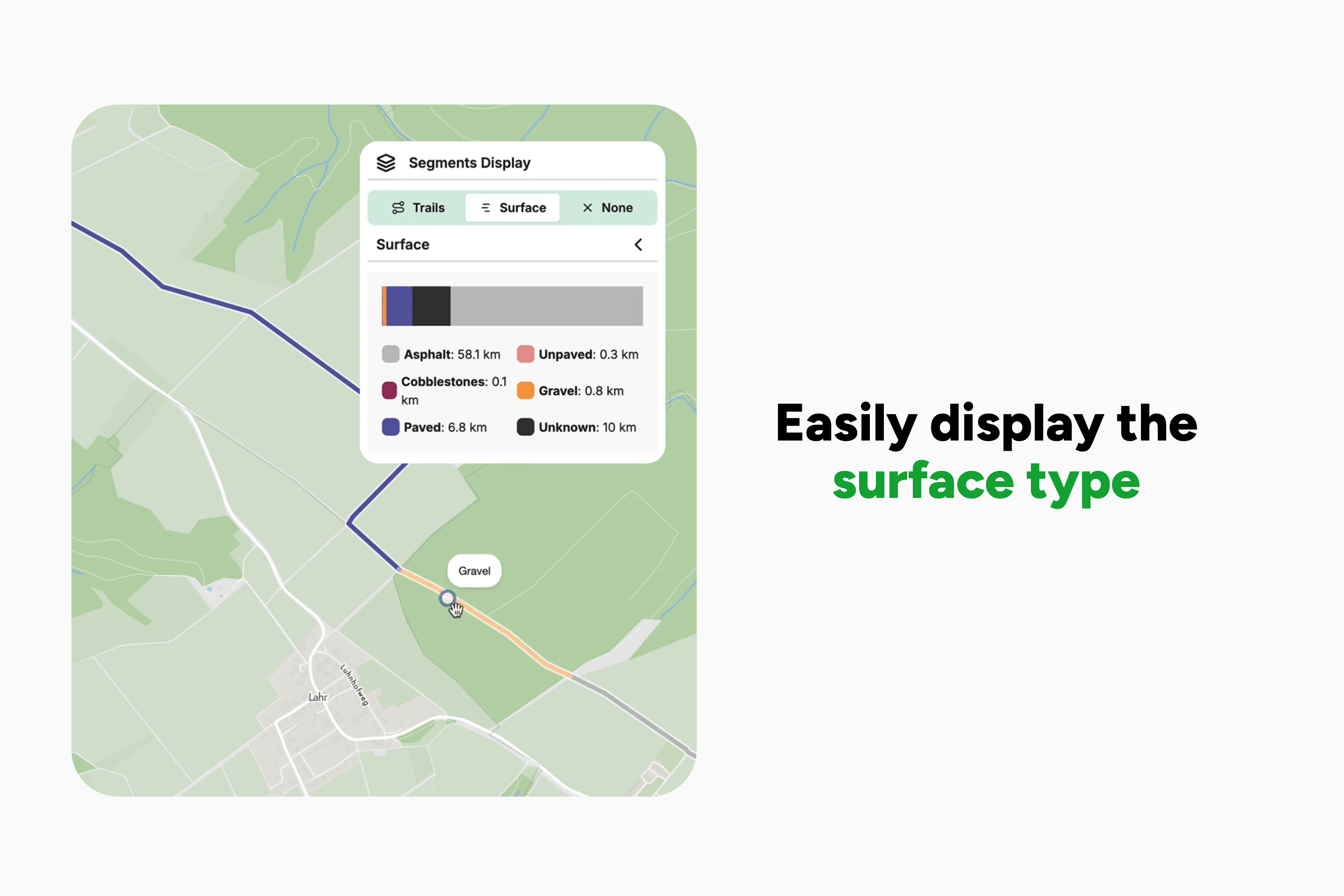 Traili Map - Bike route planner that prioritizes official bike trails media 4