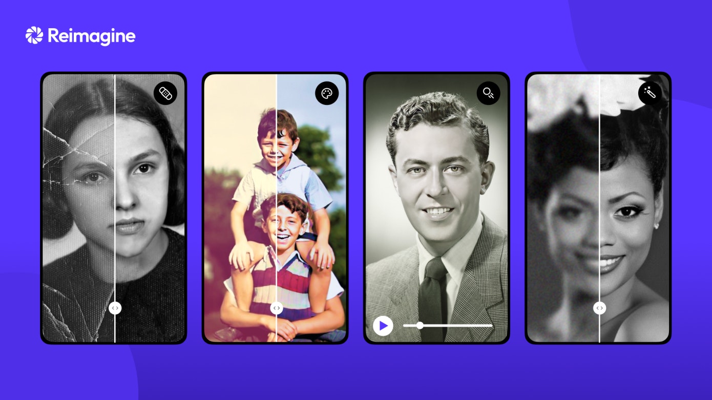 startuptile Reimagine by MyHeritage-Scan fix and animate old photos