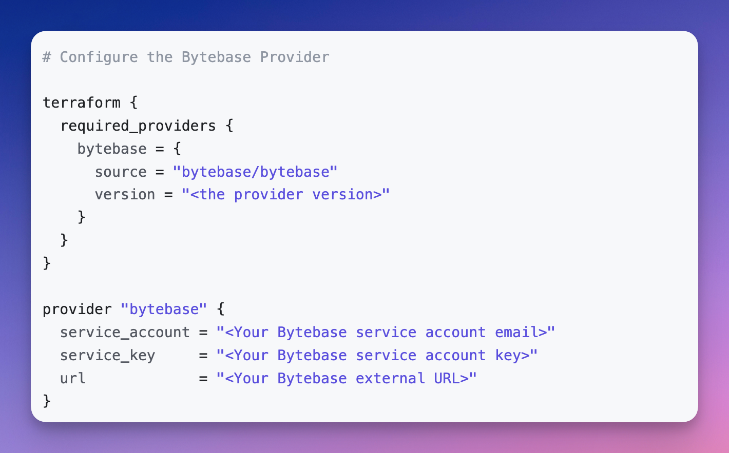Media Nhà cung cấp Bytebase Terraform - Quản lý tài nguyên bytebase của bạn thông qua Terraform. 3