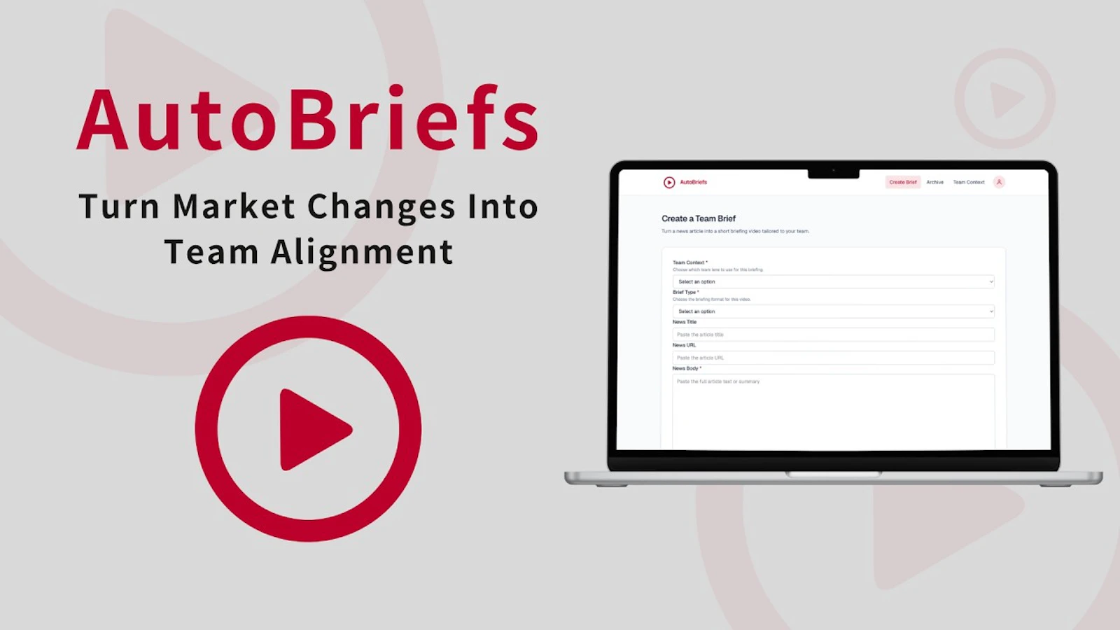AutoBriefs screenshot 1 (video preview)