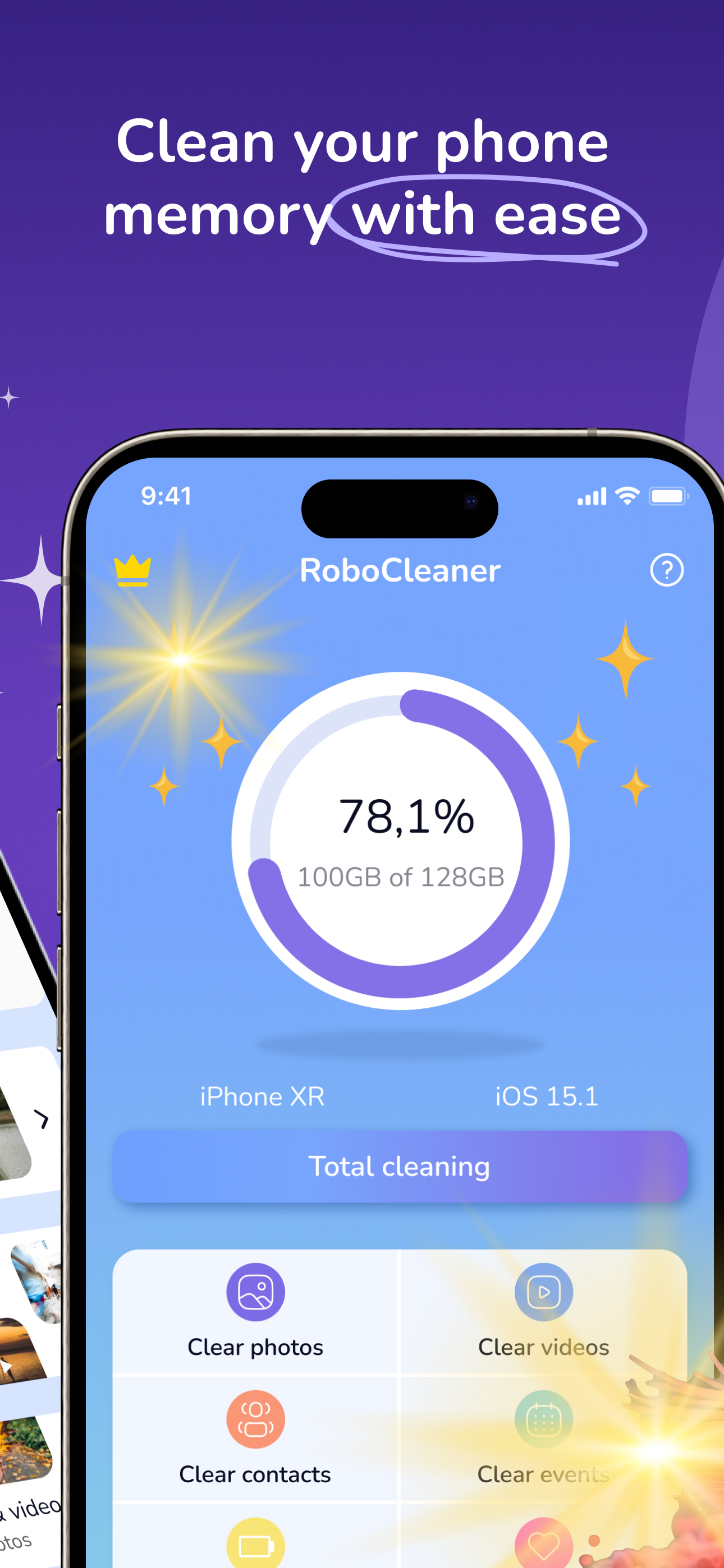 Robo Clean - เครื่องทำความสะอาด AI - Robo Clean เป็นทางออกที่ง่ายสำหรับ iPhone ที่ปราศจากความยุ่งเหยิง media 2
