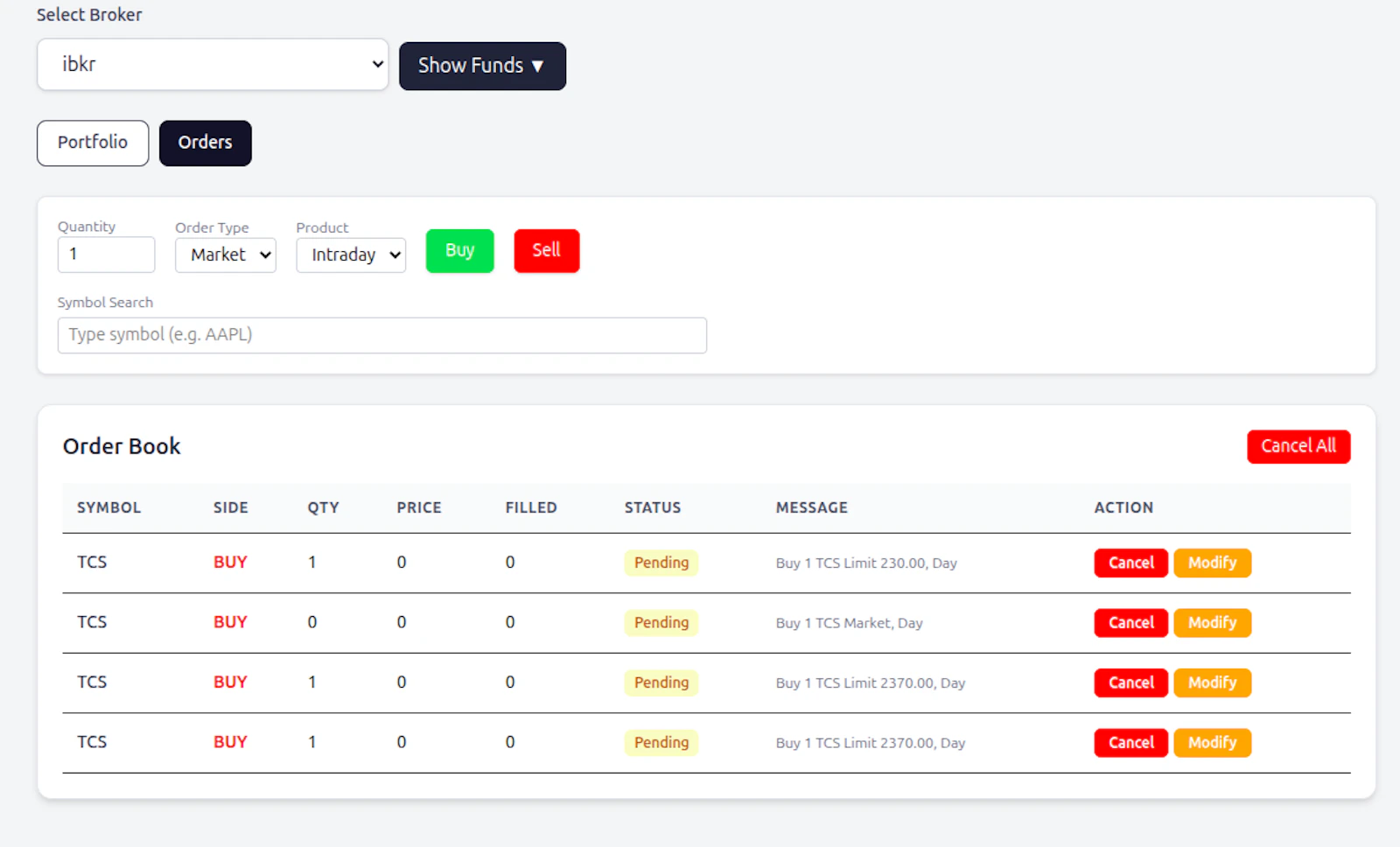 tradingclient screenshot 1