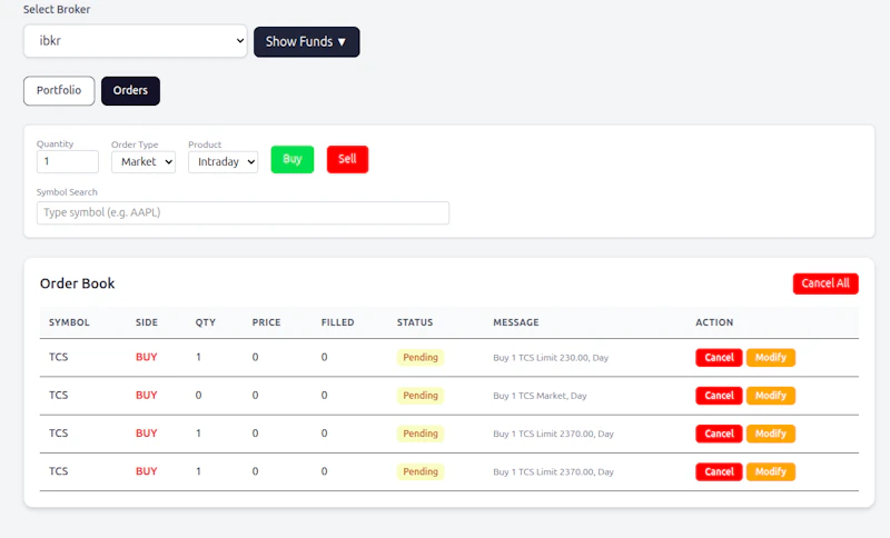 tradingclient screenshot 1