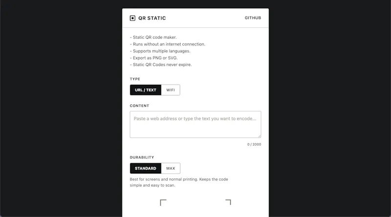 QR Static — Offline QR Code Generator screenshot 3