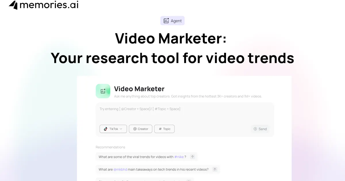 Video Marketer by Memories.ai 