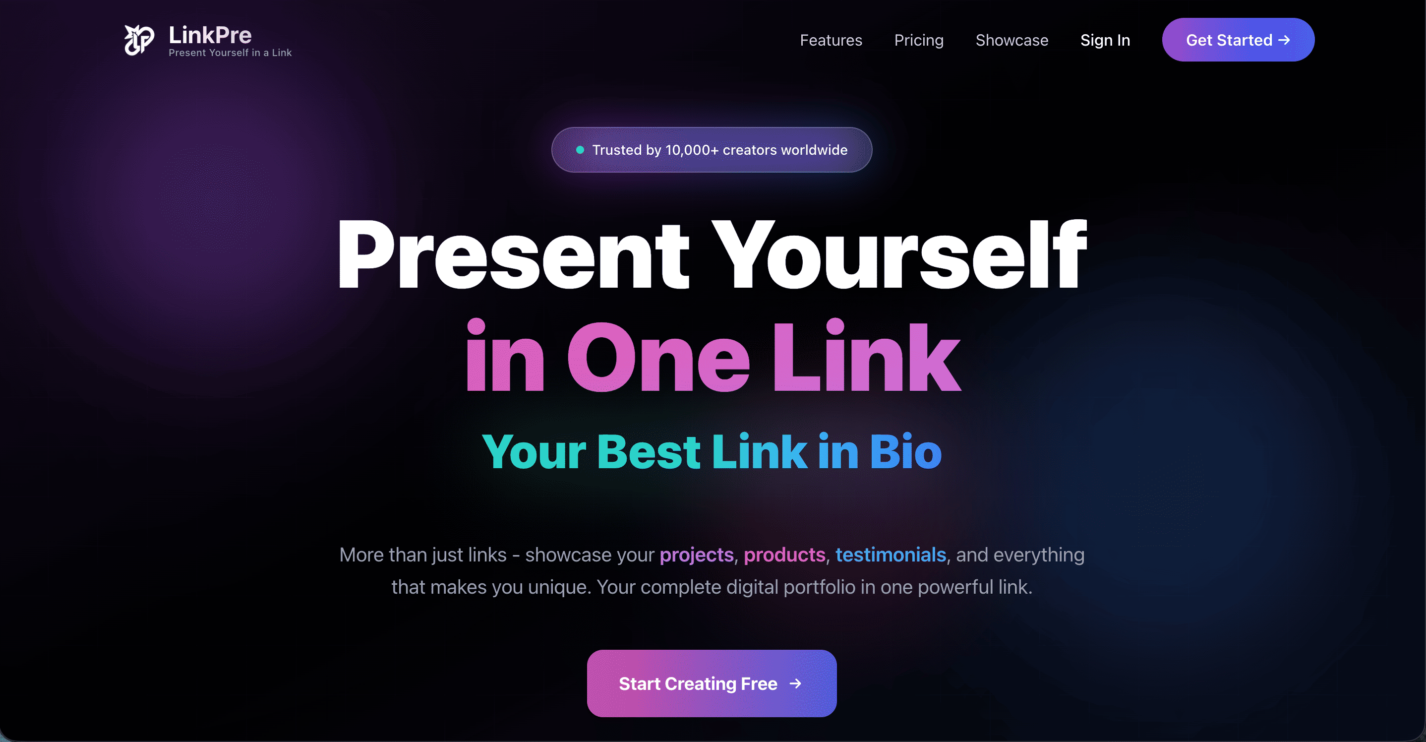 LinkPre - Main product screenshot demonstrating key features and user interface