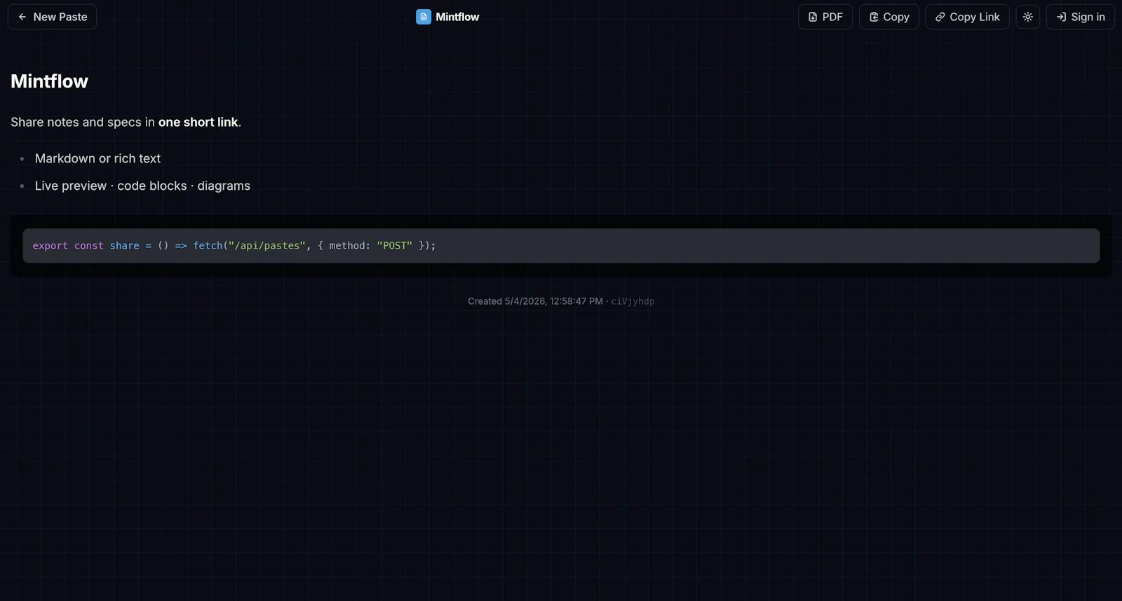 Mintflow screenshot 2