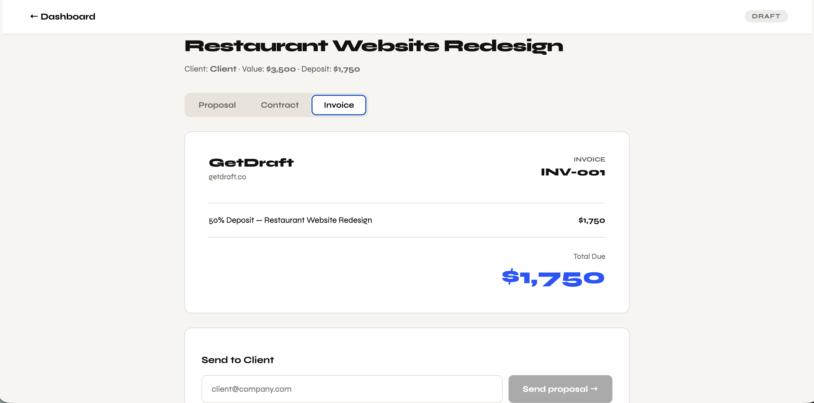 GetDraft gallery image