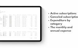 Notion Subscriptions Tracker Template media 2