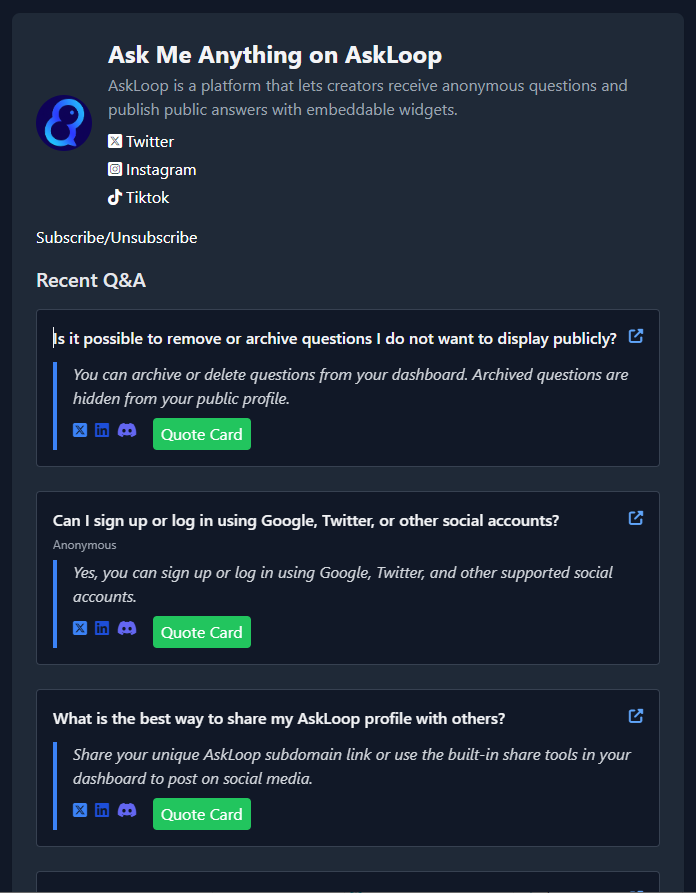 AskLoop screenshot 3 AskLoop screenshot 3