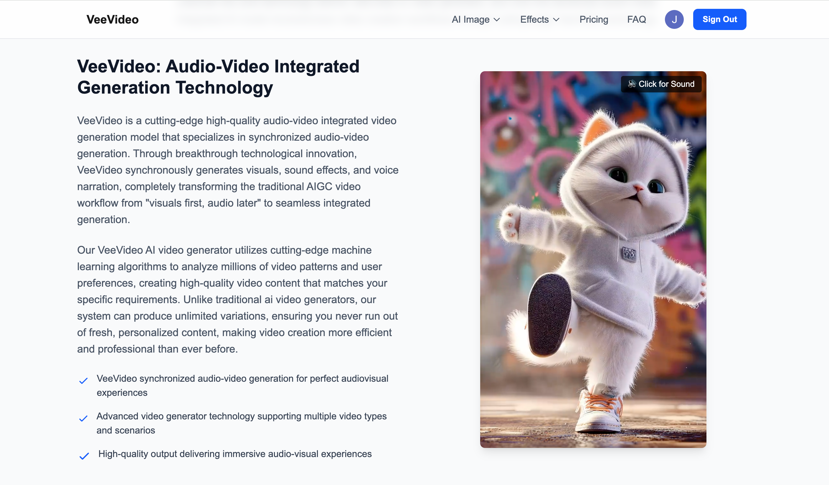 Veevideo - Audio-Video Generador de videos AI integrado media 3