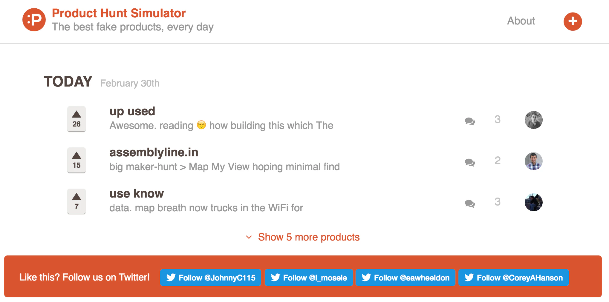 ProductHunt Simulator
