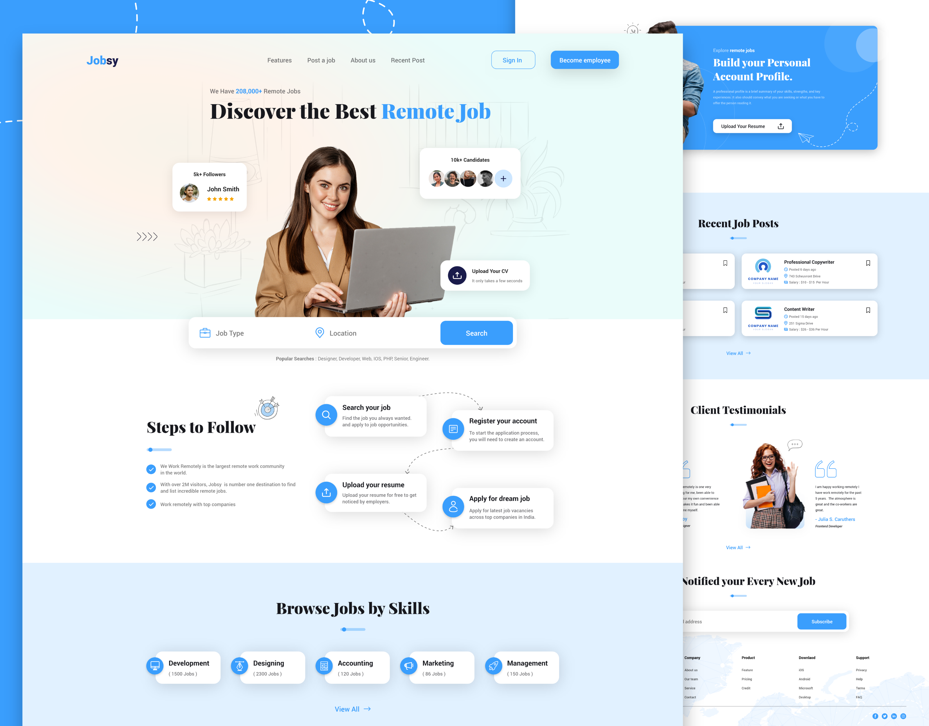 Remote Job Search Portal.
