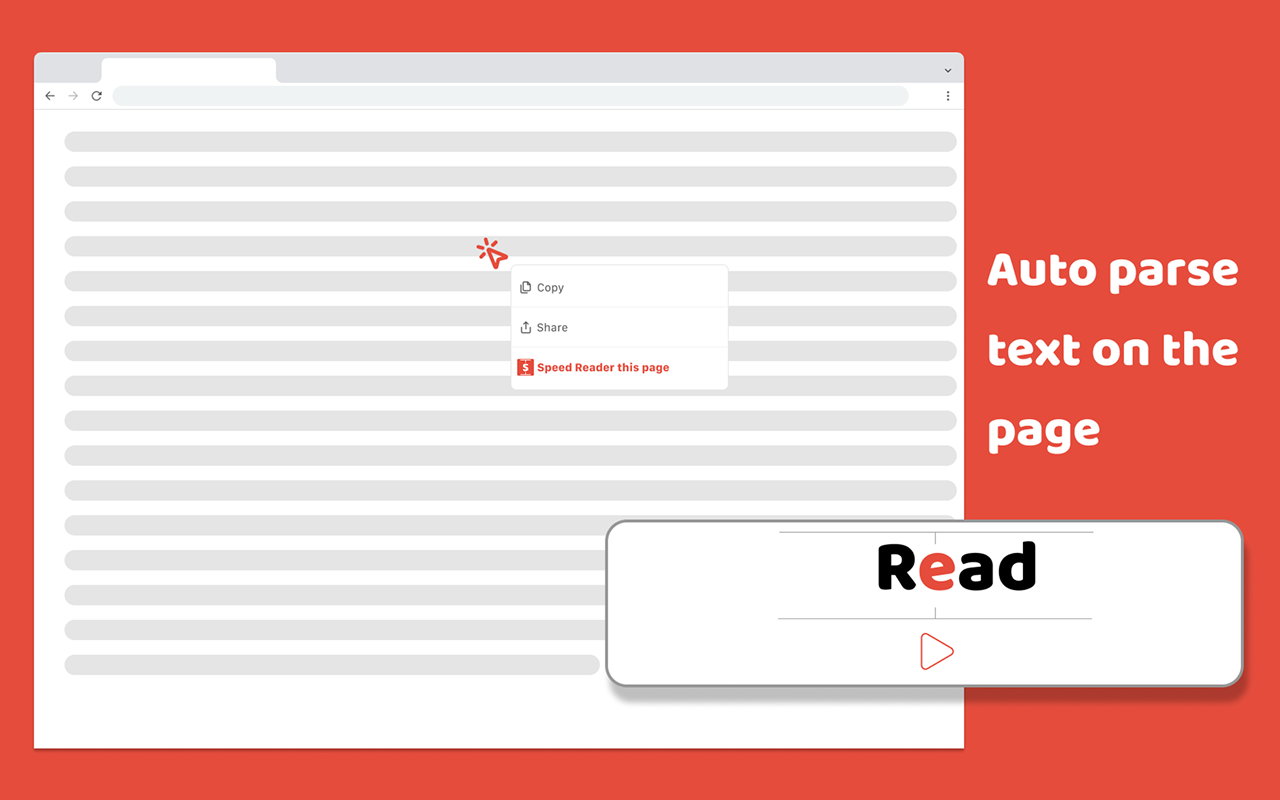 Speed Reader - Screenshot 2 showing product features and functionality