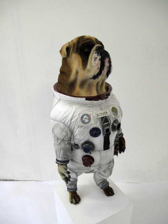 Space Dog Sculpture media 1