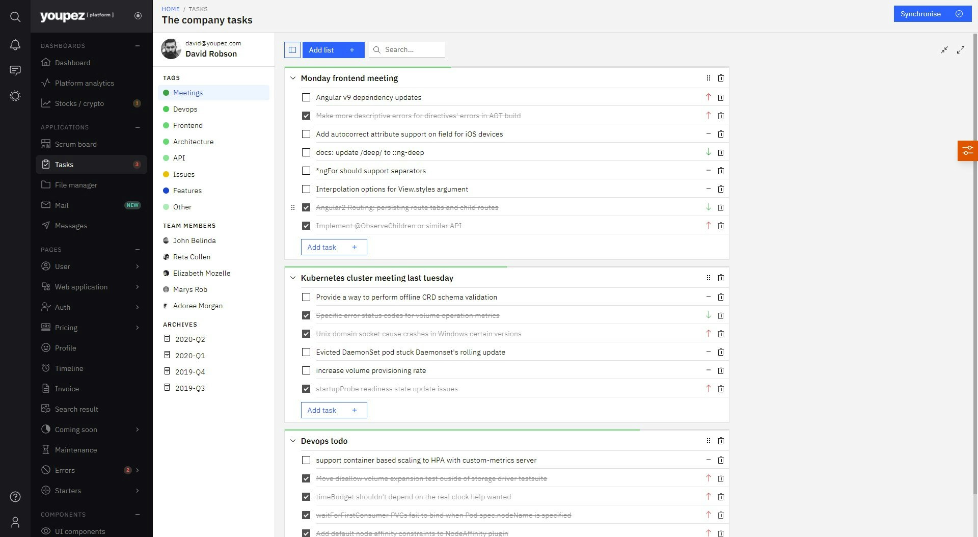 Youpez Admin UI with Angular gallery image