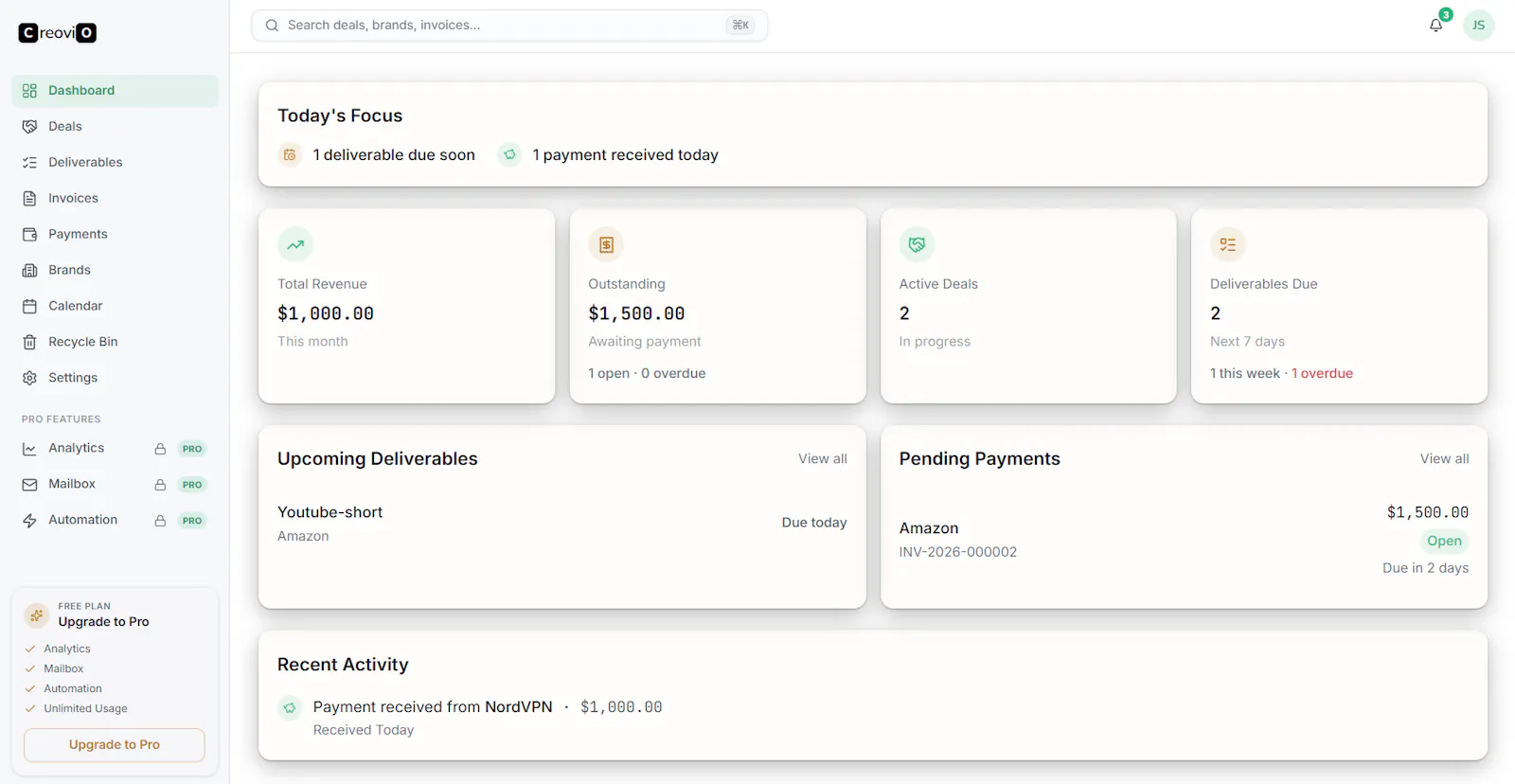 Creovio screenshot 1