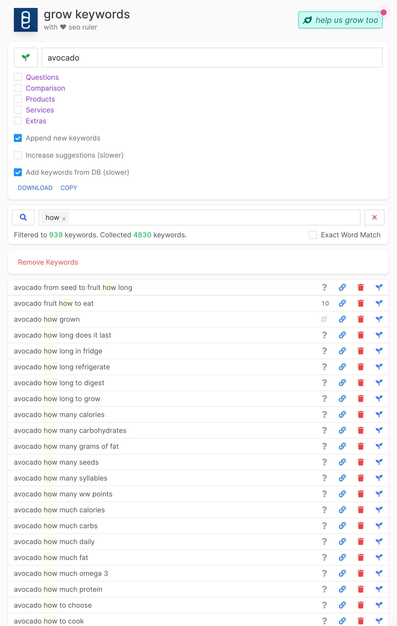 Grow Keywords gallery image