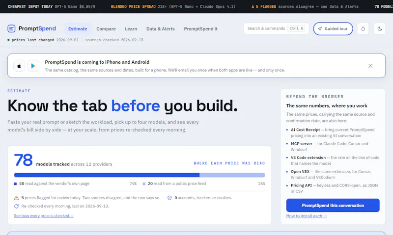 PromptSpend screenshot 2