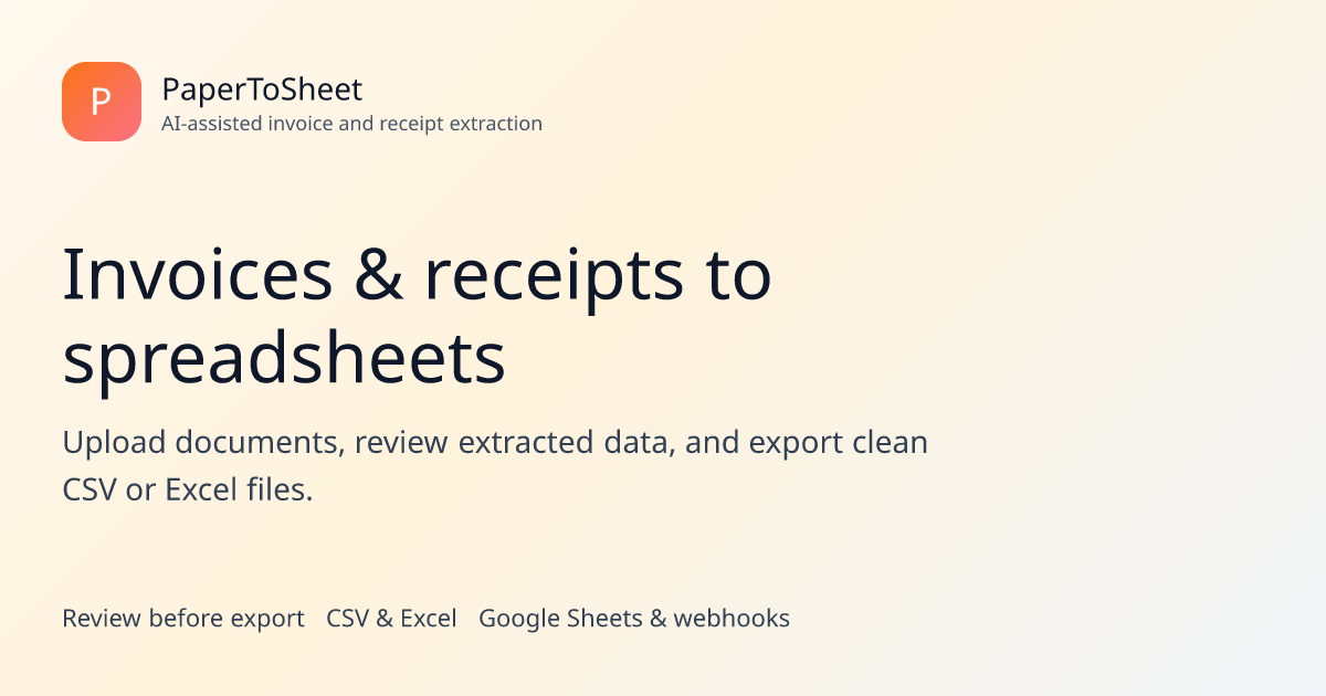 PaperToSheet gallery image