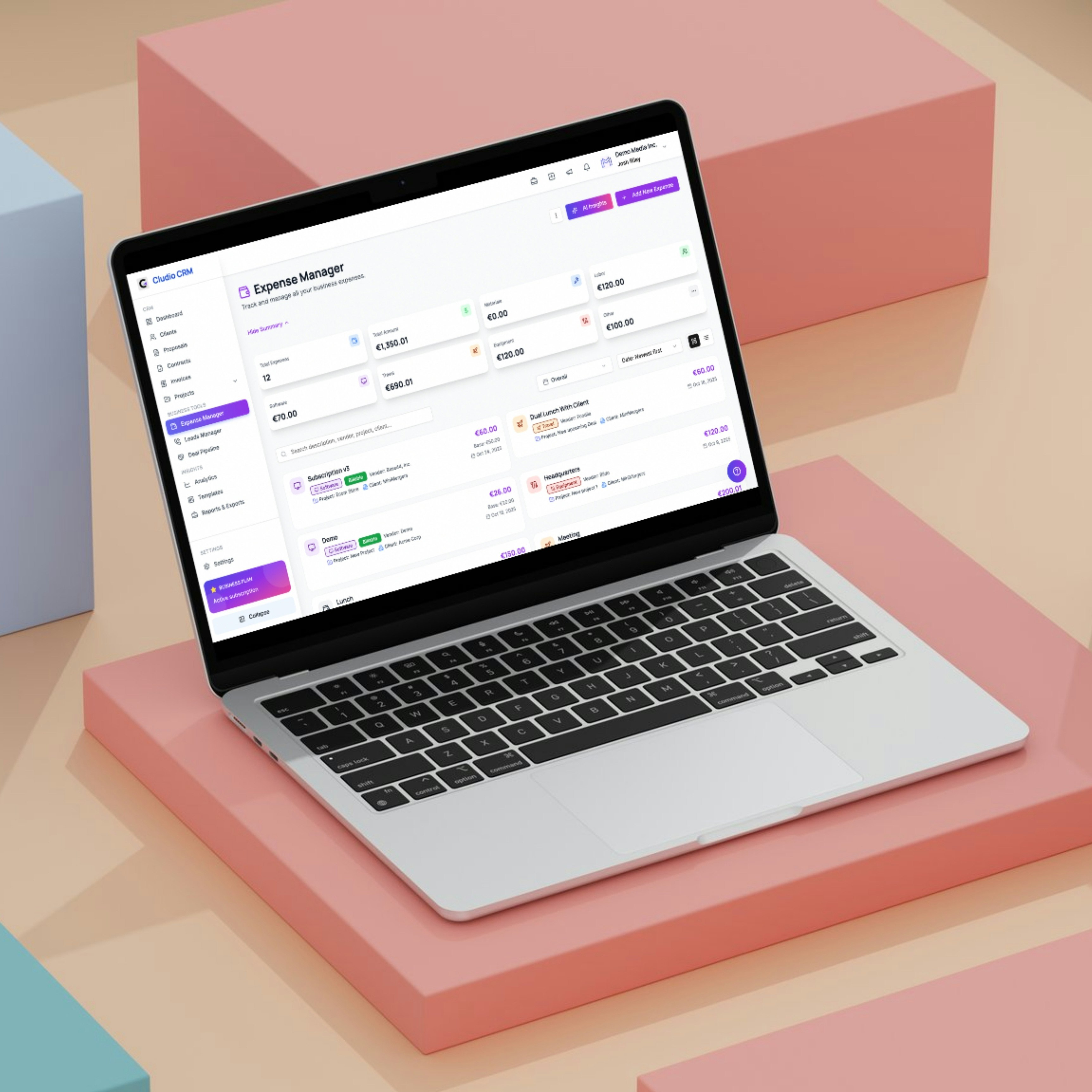 Cludio CRM - Screenshot 2 showing product features and functionality